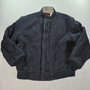 Vintage Cal Craft Sherpa Lined Wool Bomber Jacket USA XL